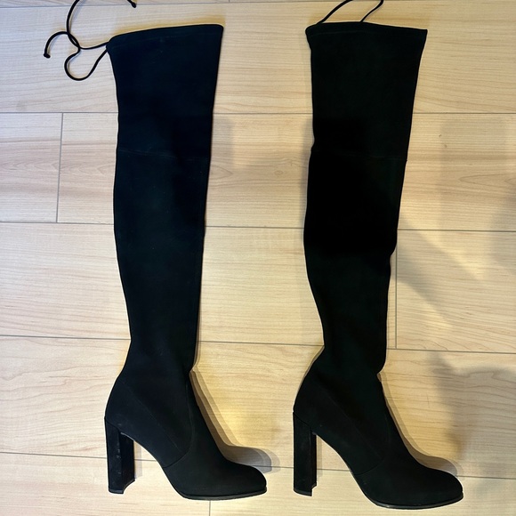 Stuart Weitzman Over The Knee Suede Hiline Boots - Picture 2 of 10